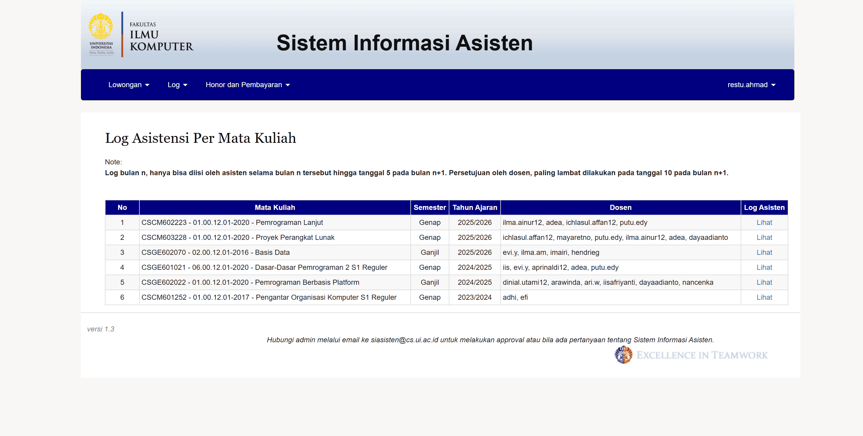 Faculty of Computer Science, UI - Teaching Assistant Staff 3